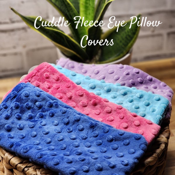 Super Soft Cuddle Eye Pillow Washable Covers - Add a weighted aromatherapy hot/cold eye pillow lavender, peppermint, flaxseed, rice