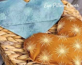 Herz-Augenkissen Waschbare Bezüge 100% Baumwolle - Fügen Sie ein passendes gewichtetes Warm / Kalt Aromatherapie-Herz-Augenkissen hinzu