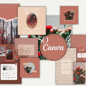Red Instagram Canva Templates| Instagram Templates Canva| Instagram Business Growth | Instagram Branding| Instagram Marketing| Canva