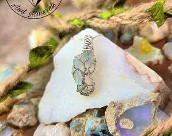 Opal Tree Pendant | Hand-Wrapped Sterling Silver