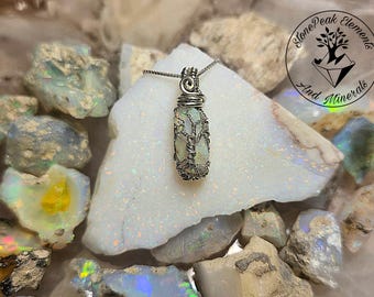 Opal Tree Pendant | Hand-Wrapped Sterling Silver