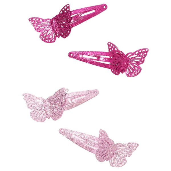 Butterfly Hair Clips, Shimmery Clips, Shiny Sparkly Hair Accessories, Kids Teens Adults Accessory, Y2K Accessories, Clip Ons