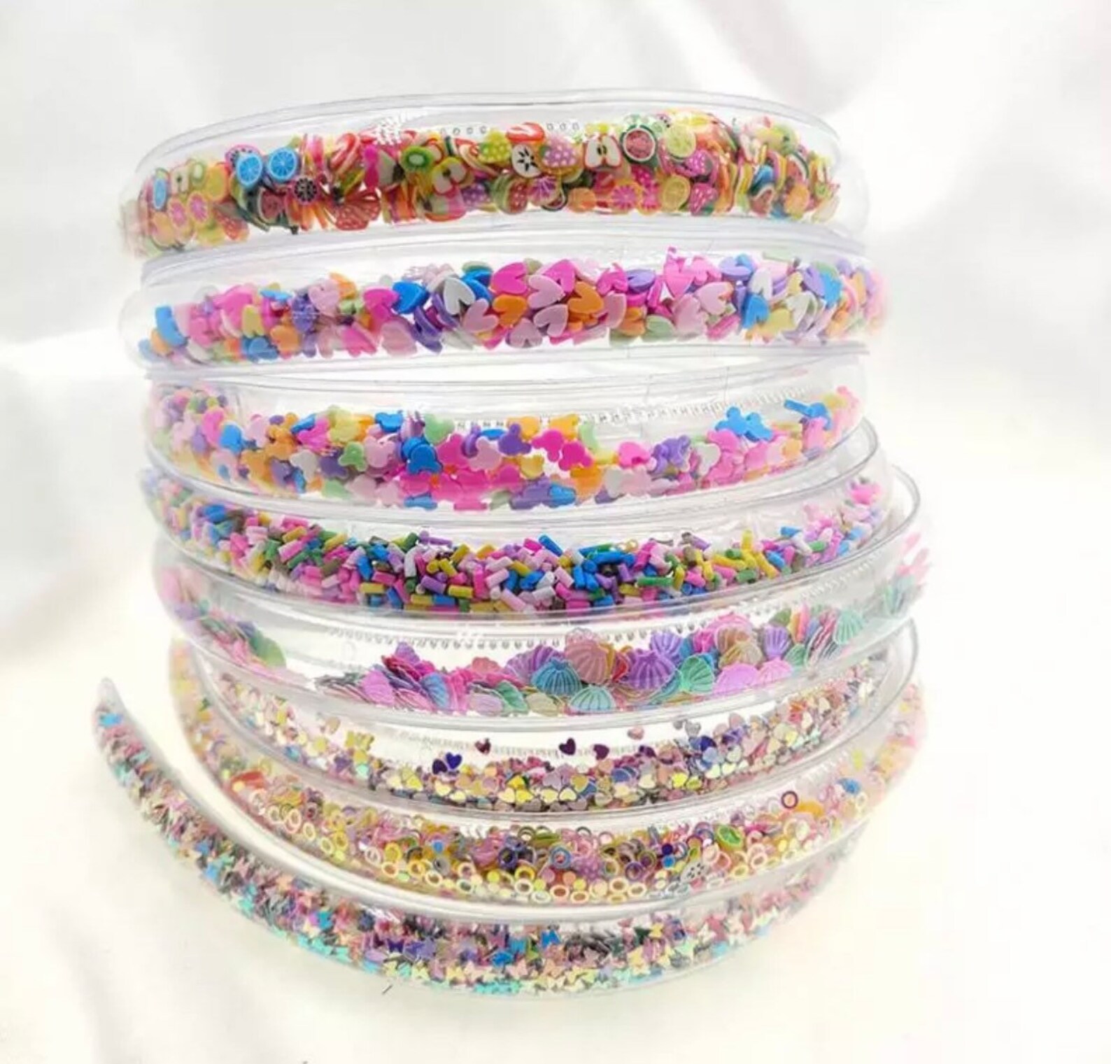 Transparent Headbands Confetti Shaker Headband Birthday Gift Etsy