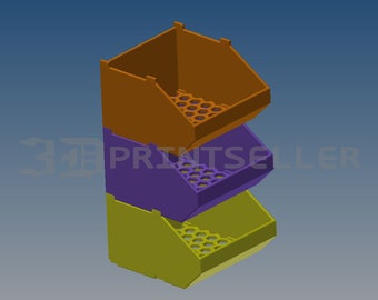 Stackable Bins - Storage - STL - Digital Download