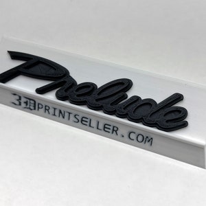 Honda Prelude Script Vintage Emblem