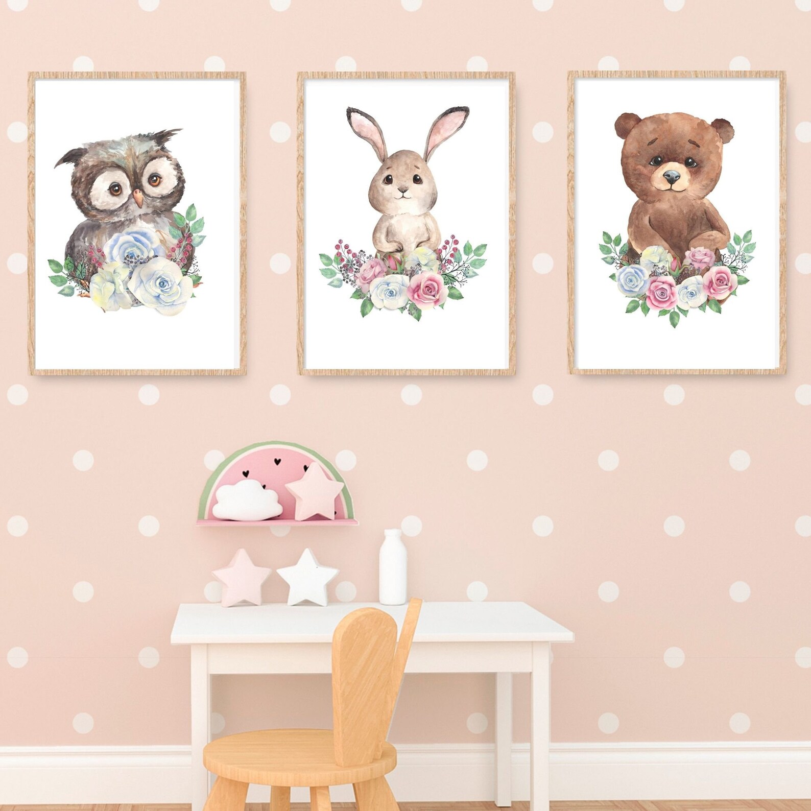 Forest Animals Nursery Prints Set of 6 Printable Woodland Etsy