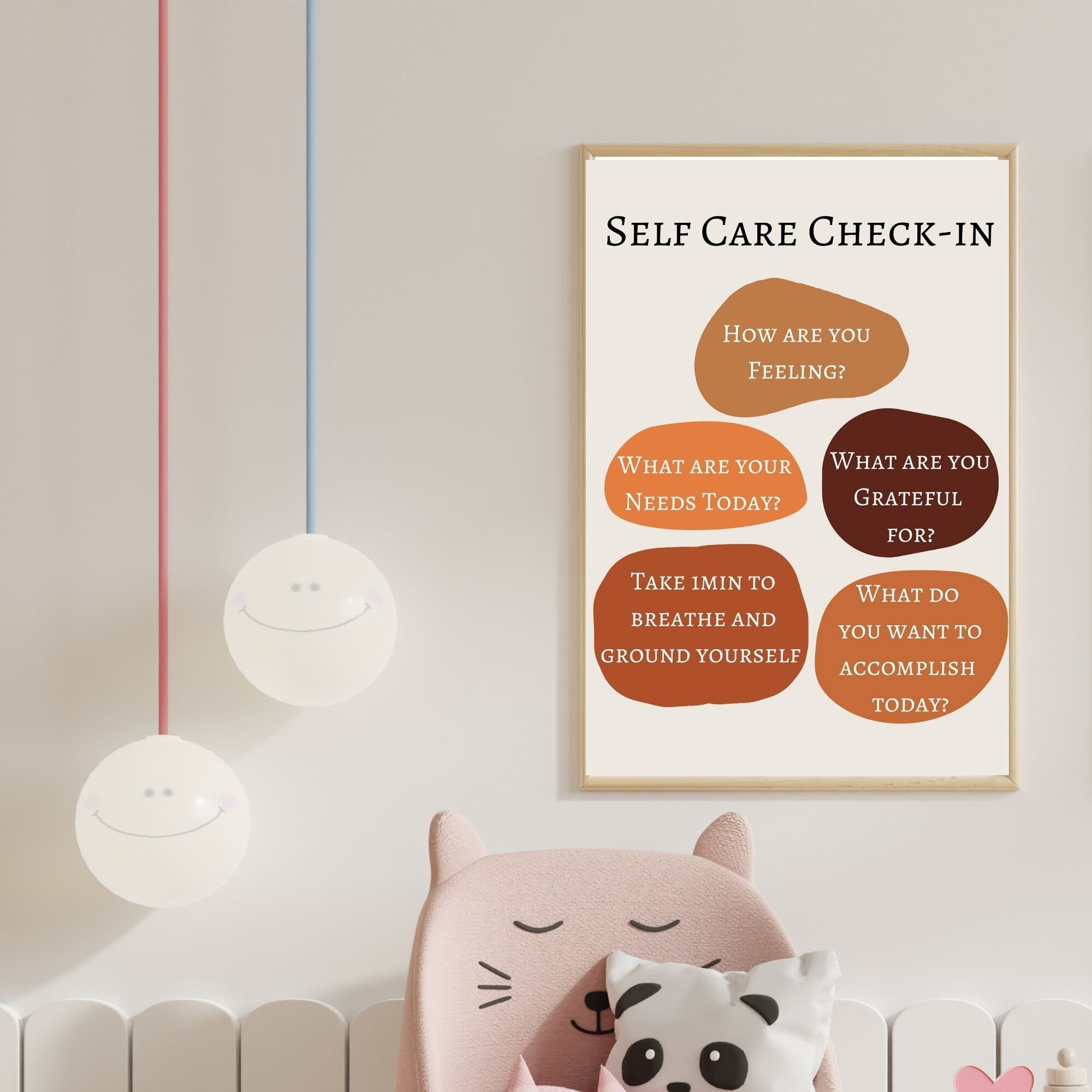 Mental Health Printable Self Care Check-in Poster School - Etsy