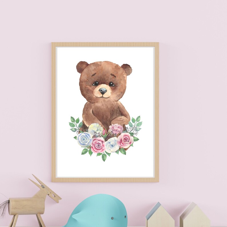 Forest Animals Nursery Prints Set of 6 Printable Woodland Etsy