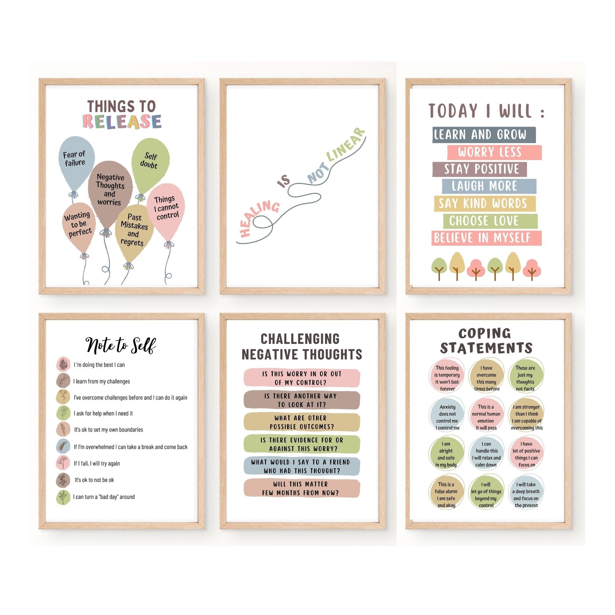 Therapy Office Decor Set of 25 Calm Corner Bundle, School Psychologist ...