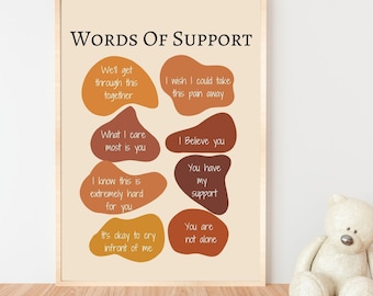 Mental Health Poster, Words Of Support mental health Printable, Mental Health Matters, Therapy Poster, School Counselor Classroom Posters