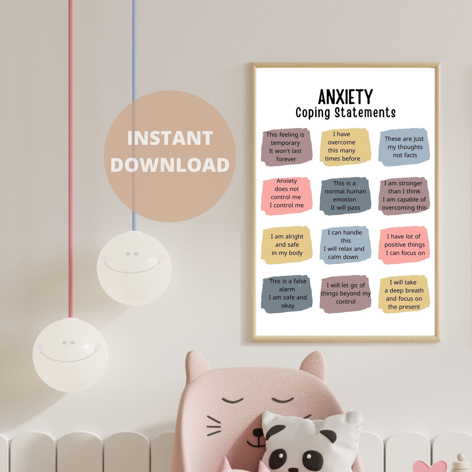 Anxiety Coping Statements, Calm Corner, Positive Affirmations, Therapy ...