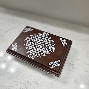 Pooja Manai, Kolam Stool for Idol, Diya Stand, Chowki, Varalakshmi Return Gifts, Housewarming, Pooja Decor, Kolam Mani, Mini Stool