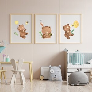 Arte de pared de vivero de acuarela digital descargable