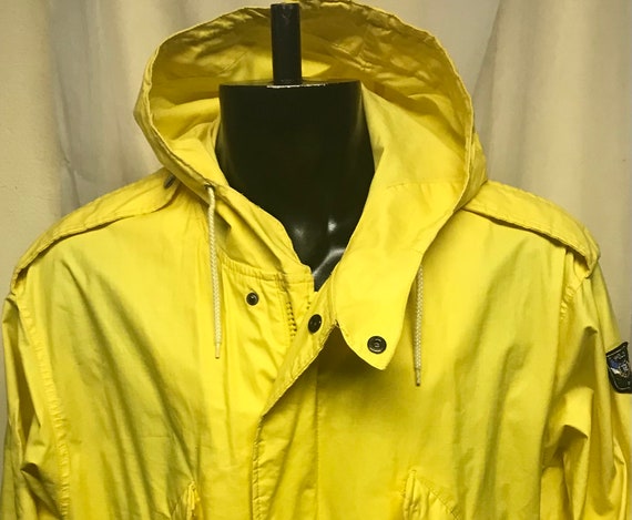 Vintage Polo Ralph Waxed Cotton Rain Jacket-Yellow - image 2