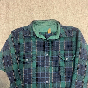 Vintage Pendleton Wool Flannel Shirt Mens XL Green 1960s image 2
