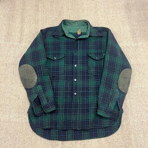 Vintage Pendleton Wool Flannel Shirt Mens XL Green 1960s image 1