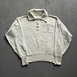 Vintage 1950's Quarter Zip Sweatshirt - Etsy