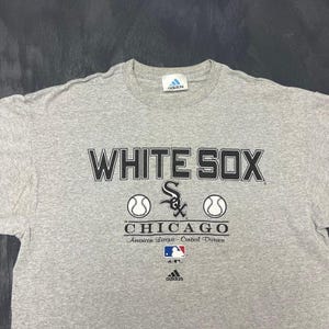 Vintage Chicago White Sox Shirt Mens XL Gray 2000s Adidas MLB image 2