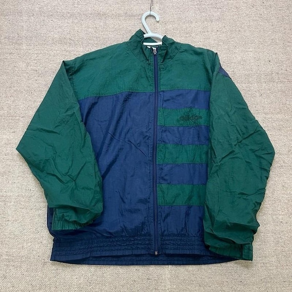 Adidas, Vintage Adidas Windbreaker Jacket Mens Medium Green 1990s