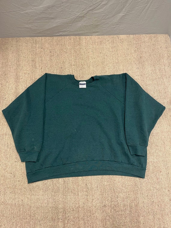 00'S Fruit of the Loom plain blank sweatshirt, sweatshirt, men's size XL cotton navy blue type Vintage Second Hand
