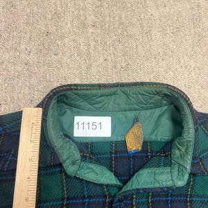 Vintage Pendleton Wool Flannel Shirt Mens XL Green 1960s image 9