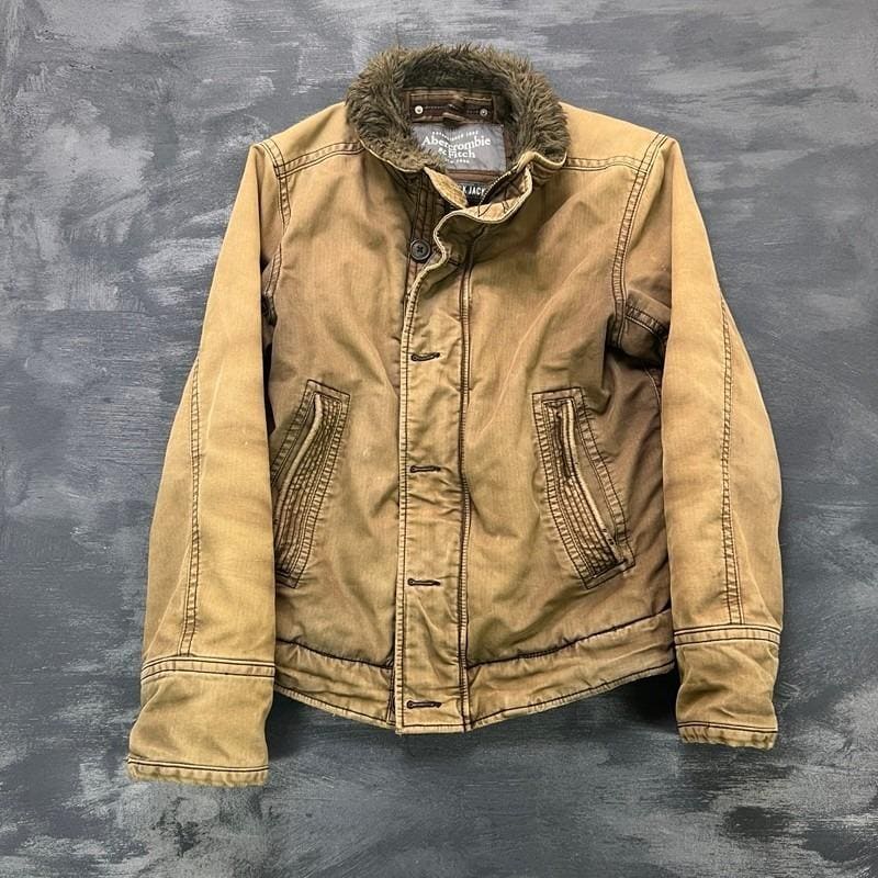 Abercrombie & Fitch Adirondack Jacket Mens Small Beige 2000s - Etsy