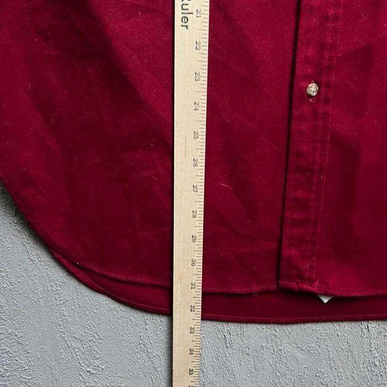 Vintage Pendleton Wool Shirt Men Large Red 1970s Board Shirt Flannel image 6