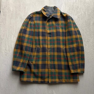 Veste Pendleton à carreaux vintage pour hommes, grand carreaux des années 1960, fermeture éclair intégrale réversible