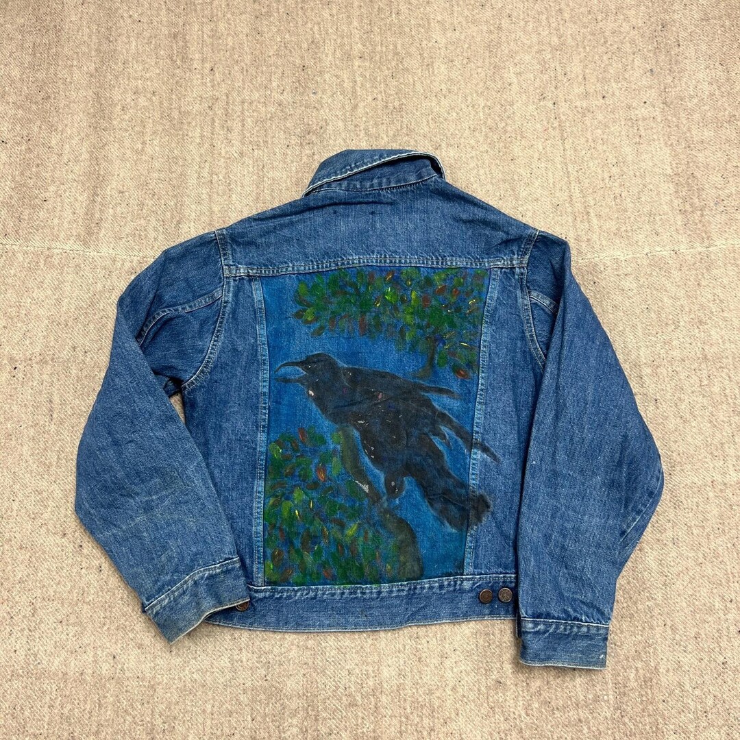 Vintage Sears Roebucks Denim Jacket Mens Small Blue 1960s Hand