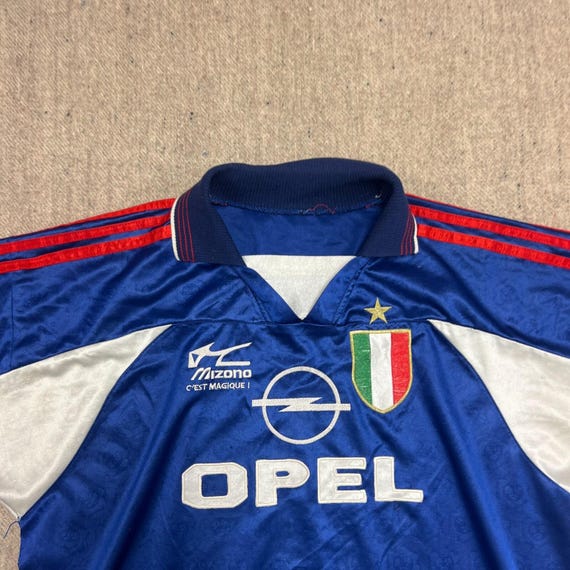 Vintage AC Milan Soccer Jersey Mens Large Blue 1990s Lotto - Etsy