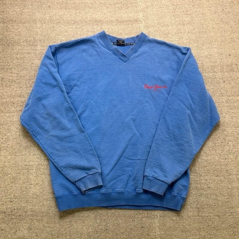 Pepe Jeans, Vintage Pepe Jeans Sweatshirt Mens XL Blue 1990s