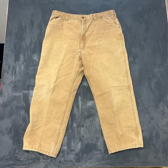 Carhartt, Vintage Carhartt Pants Mens 38x28 Beige 1980s Insulated Outdoors