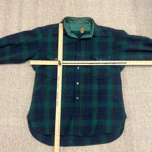 Vintage Pendleton Wool Flannel Shirt Mens XL Green 1960s image 6