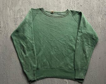 Vintage Gym-Master Sweatshirt Large Green 1970s Raglan Canada