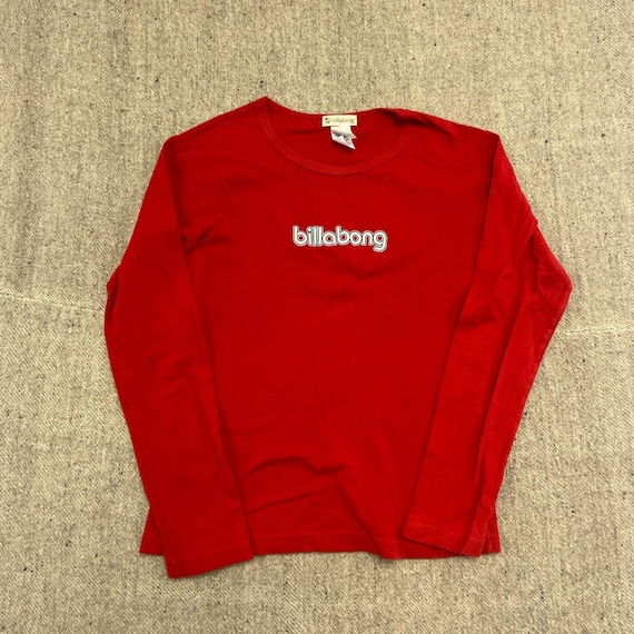 Billabong, Vintage Billabong Shirt Women's Large Red 1990s Long Sleeve