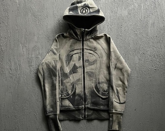 Vintage Lululemon Scuba Hoodie Frauen 4 Grau Y2K Special Edition Full Zip