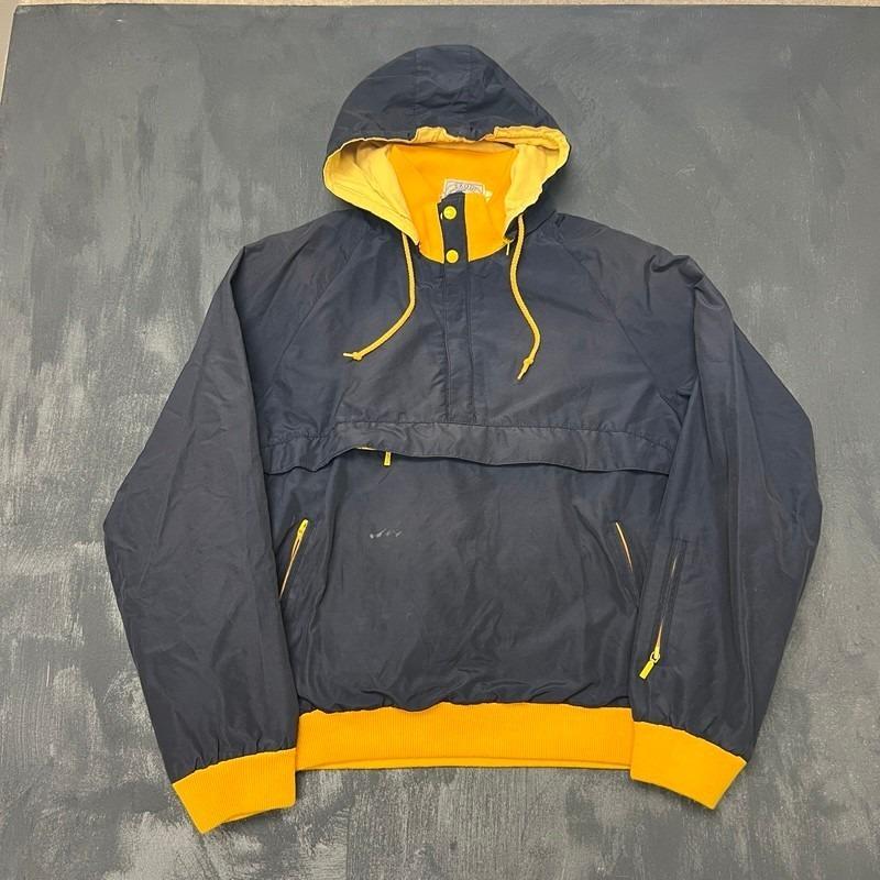 Lacoste, Vintage Lacoste Anorak Jacket Mens Large Blue 1980s 1/4 Zip Up