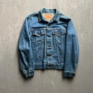 Vintage Levi 75505 Denim Jacket 42 Blue 1980s Trucker USA