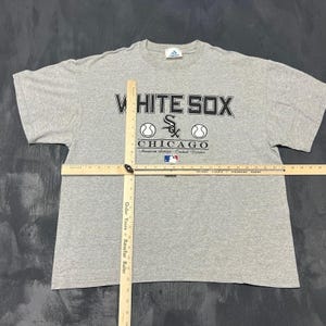 Vintage Chicago White Sox Shirt Mens XL Gray 2000s Adidas MLB image 4