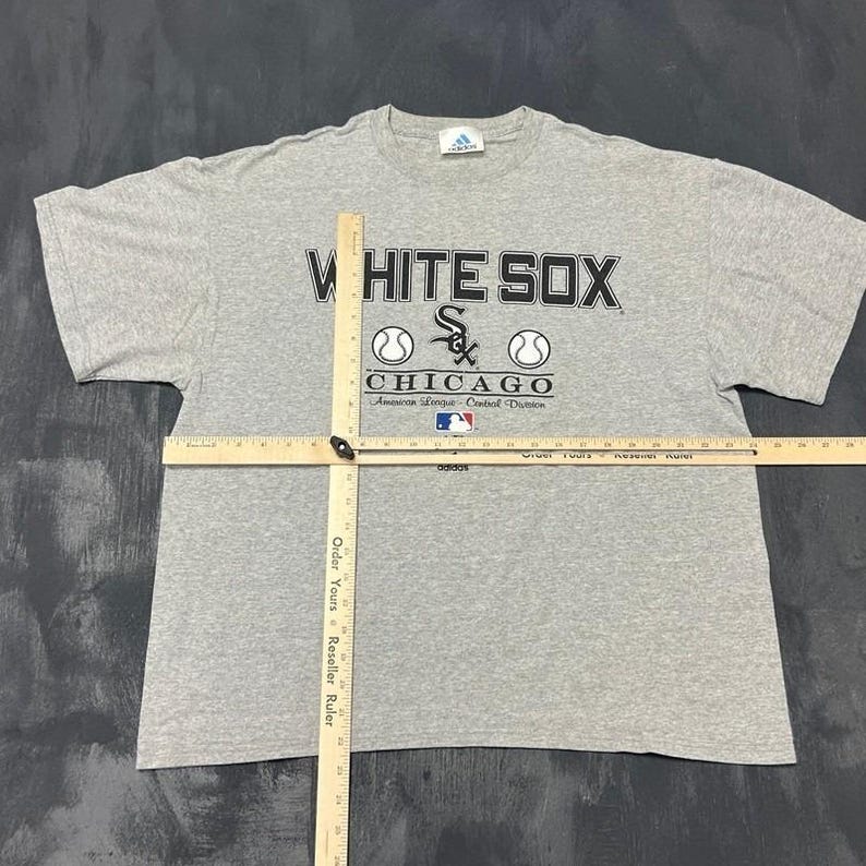 Vintage Chicago White Sox Shirt Mens XL Gray 2000s Adidas MLB image 4