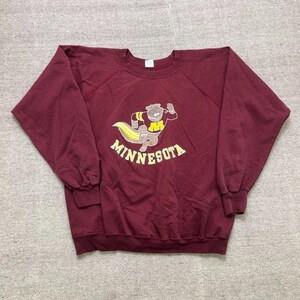 Vintage Minnesota Gophers Sweatshirt Men's XL Red 1980s NCAA