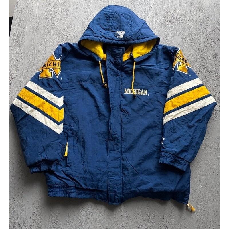 Michigan Starter Jacket Vintage - Etsy