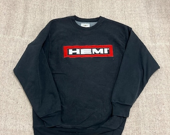 Vintage Chrysler Hemi Sweatshirt Mens Large Black 2000s Y2K