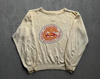 Vintage Chicago Vocational Training Schools Sweatshirt Large 1960s Single V