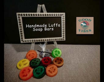 Loofah Soap Bars - Natural Handmade Colorful Exfoliating Soap Bars