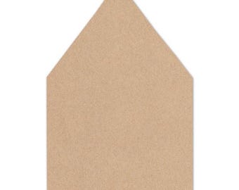 Straw Kraft, Recycled, Brown, Smooth Matte Premium Envelope Liner in A7, A7+, RSVP (4 Bar), A2, A6, A8, A9 & Square