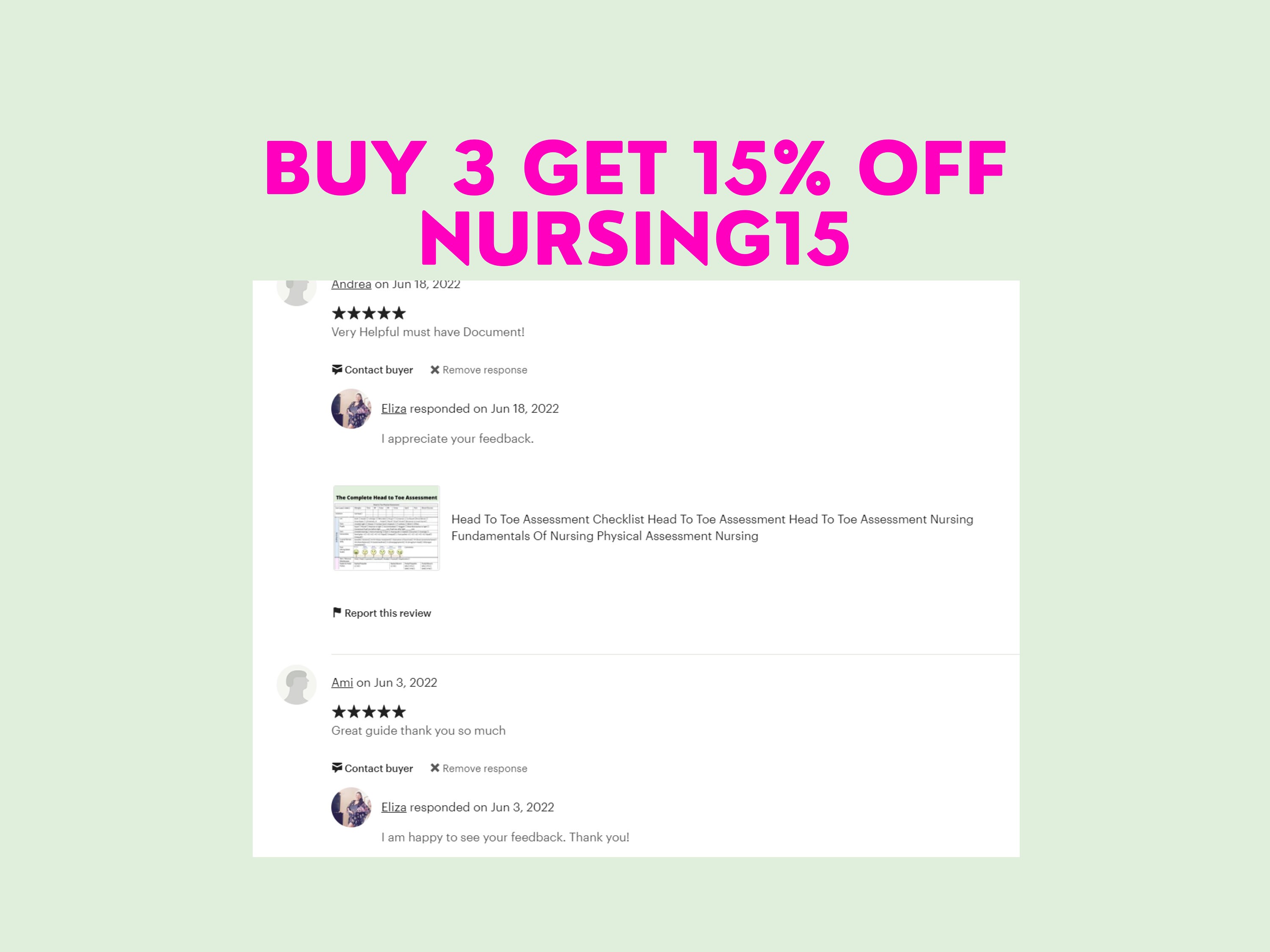 Head to Toe Assessment Checklist Head to Toe Assessment Head - Etsy