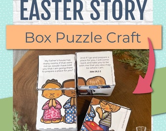 Easter Story Bible Craft, Resurrection Sunday School Activity, Easter Preschool Kids Game, Christian Homeschool Lent Elementary Teaching
