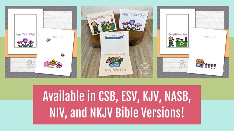 Mother's Day Cards for Kids, Printable Mother's Day Gift for Children ...