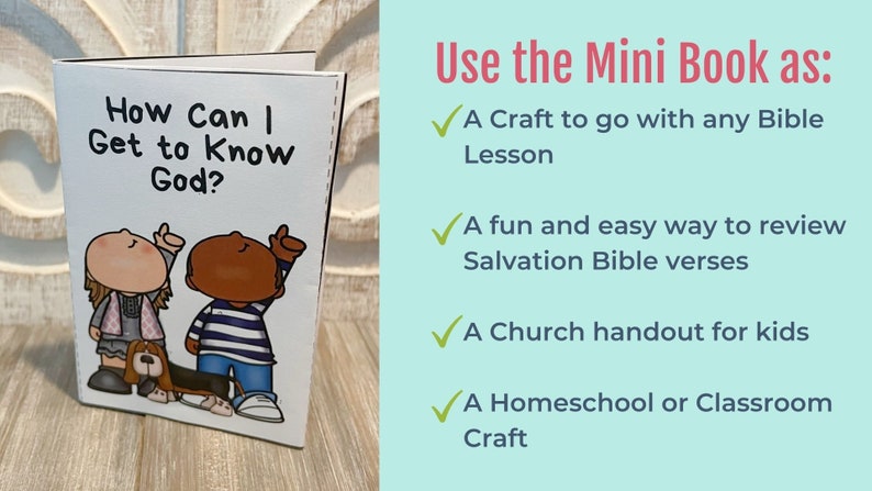 Get to Know God Craft Kit Mini Book for Kids Salvation Sunday School ...